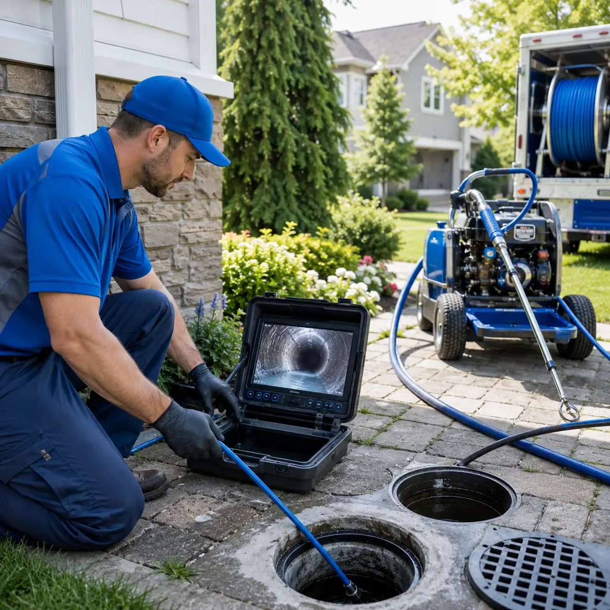 Outdoor drain cleaning professionals serving Bergman, AR